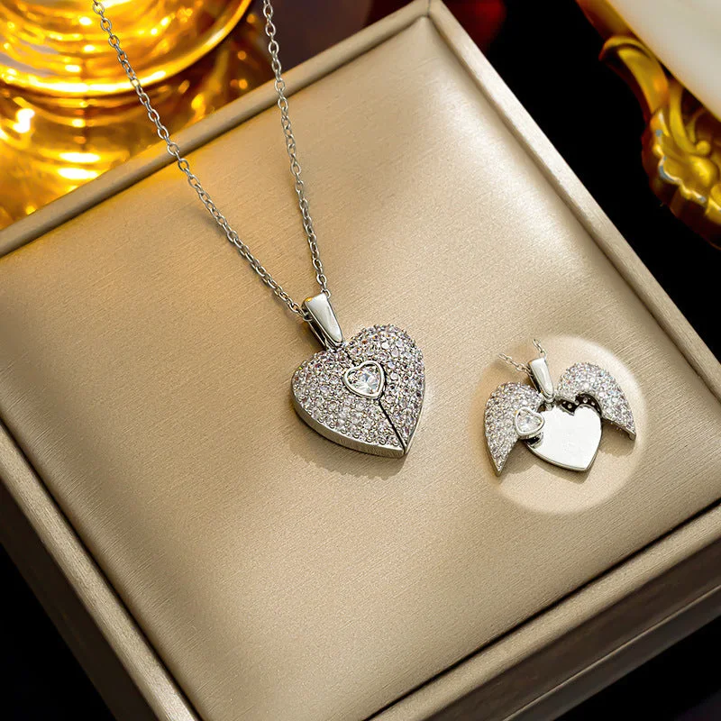 339 can open a heart silver necklace