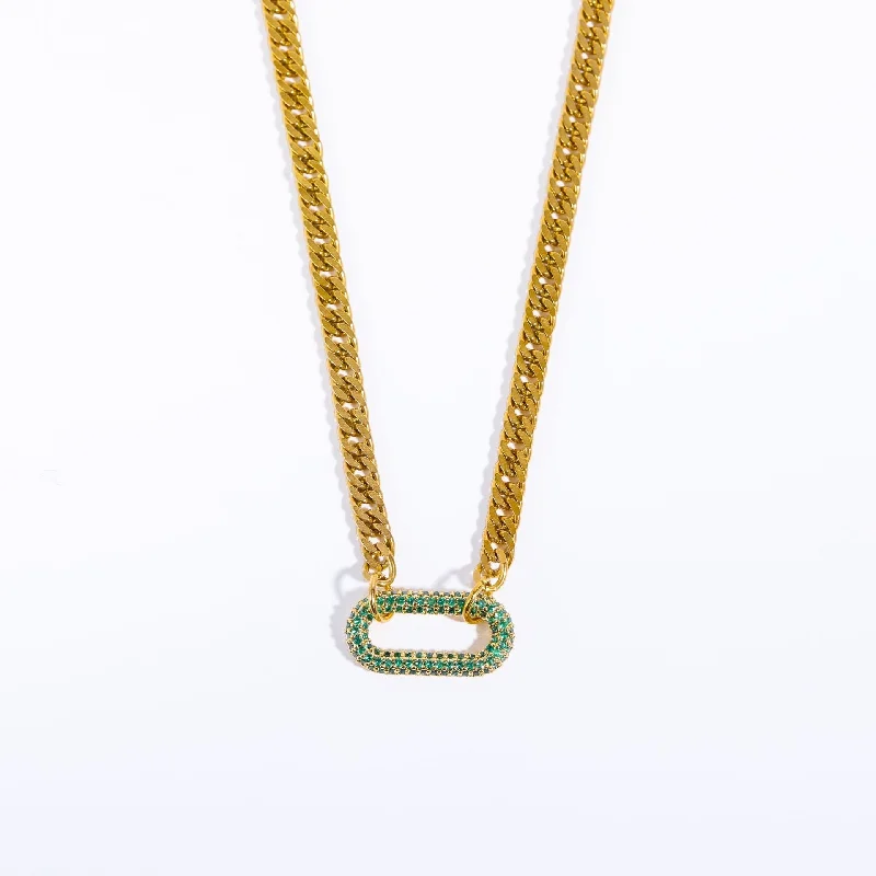 Green Diamond Neck Chain (36 5cm)