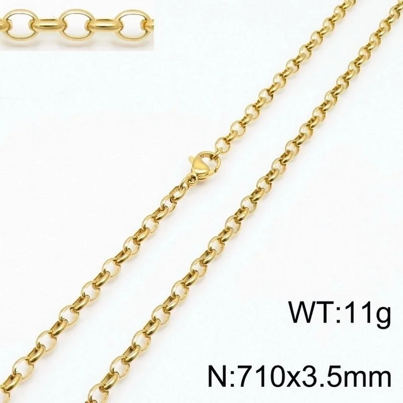 Gold 710 * 3.5mm = Necklace KN197308-Z