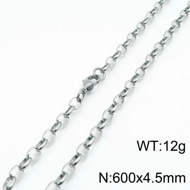 Steel Color 600 * 4.5mm = Necklace KN197258-Z