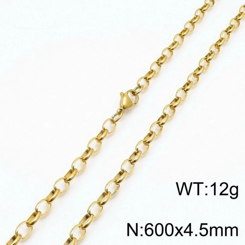 Gold 600 * 4.5mm = Necklace KN197250-Z