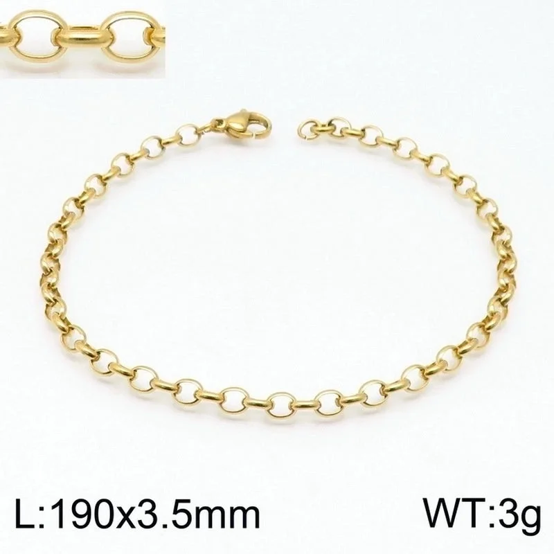 Gold 190 * 3.5mm = Bracelet KB146854-Z