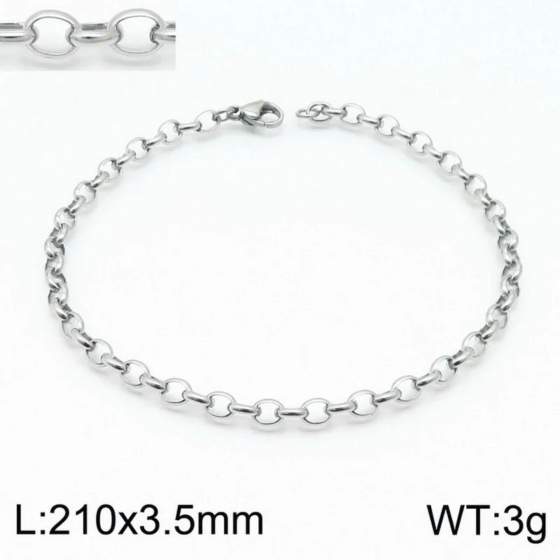 Steel Color 210 * 3.5mm = Bracelet KB146851-Z