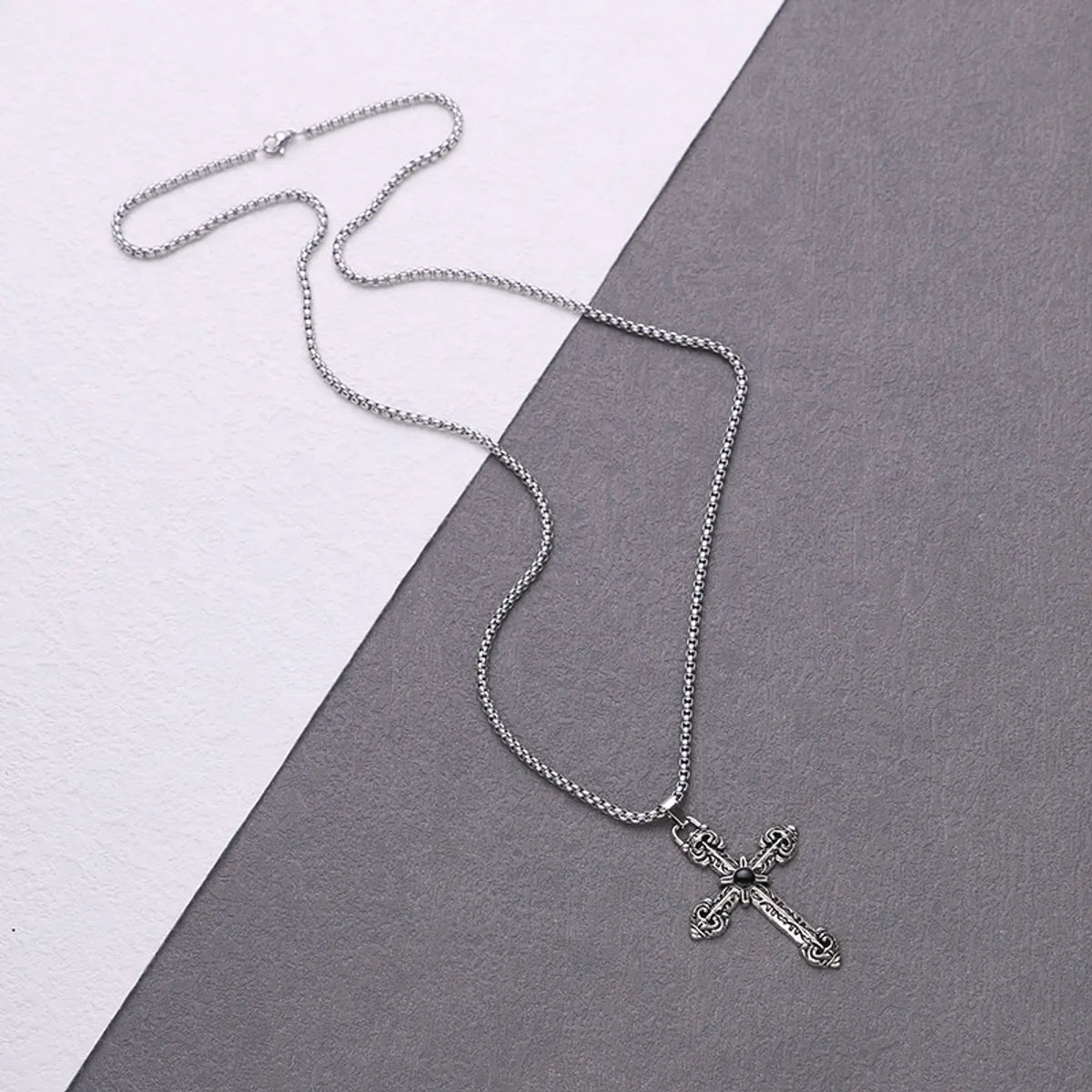 Cross 60cm Titanium Steel Necklace