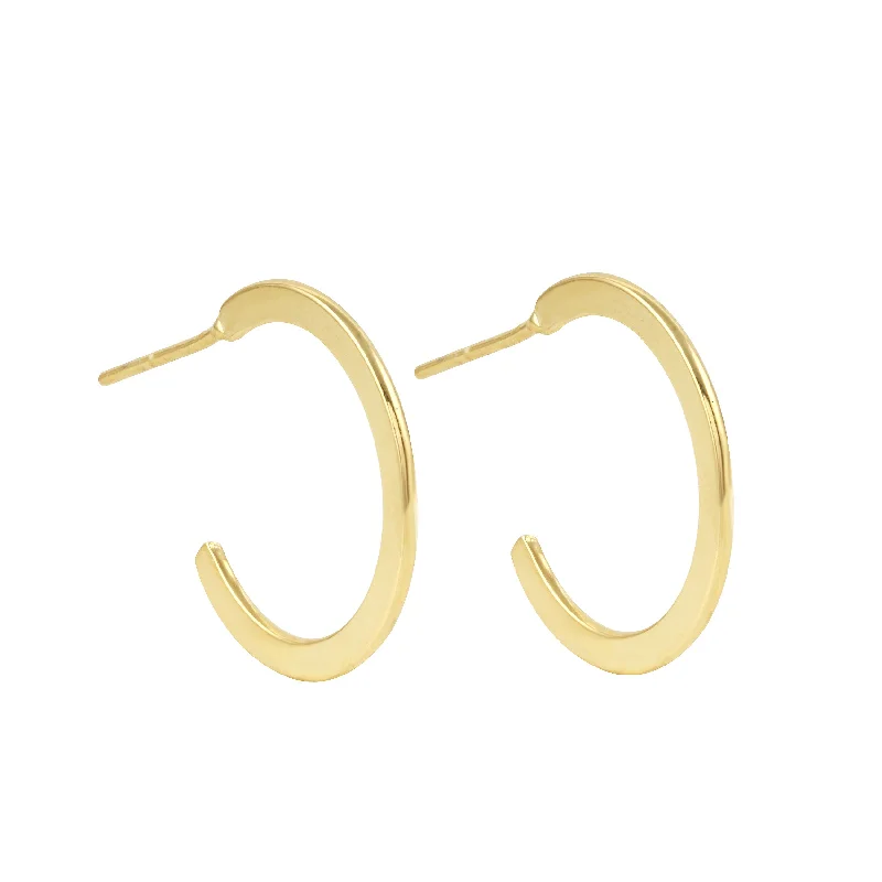 Crystal Stud Hoop Earrings-Flat Hoop Earrings