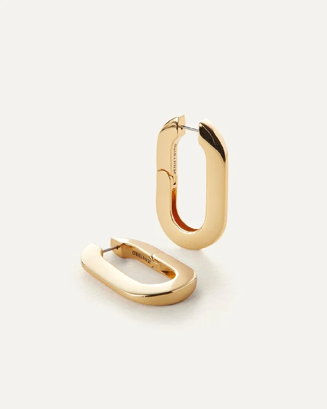 Unique Hoop Earrings-Mega U-Link Earrings