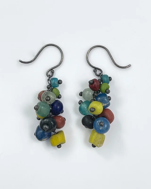 Abstract Drop Earrings-Ten Thousand Things Short Tapered Bead Earrings