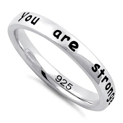 Custom Vintage Rings-Sterling Silver "You are stronger than you know" Ring