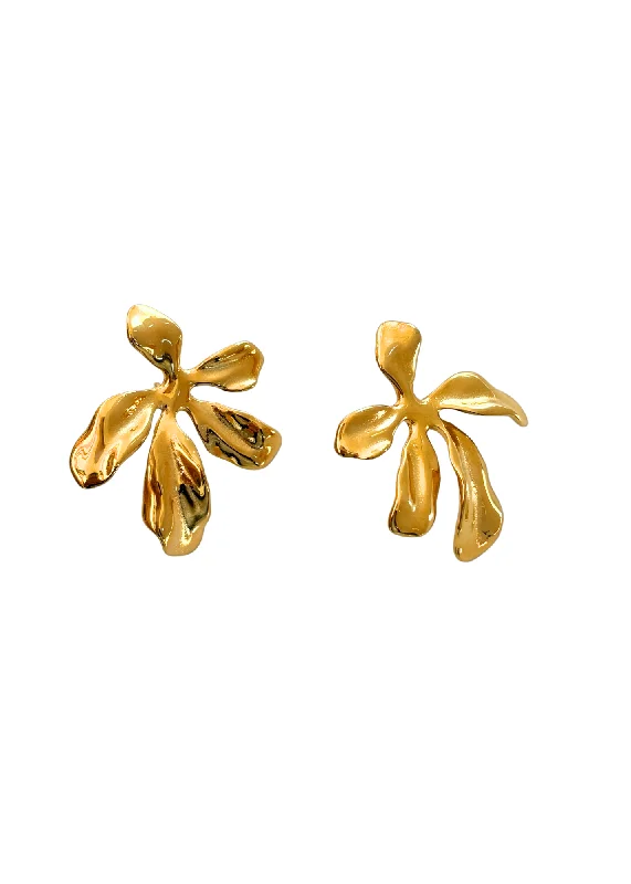 Gold Drop Earrings-Pawley