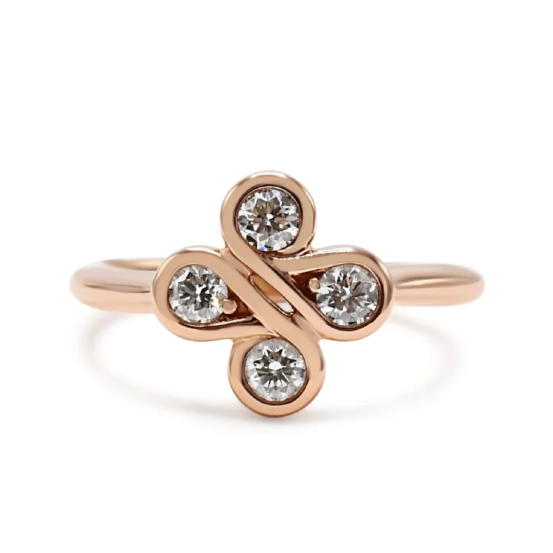 Engagement Rings-Be Boodles Classic Motif Ring  - 18ct Rose Gold