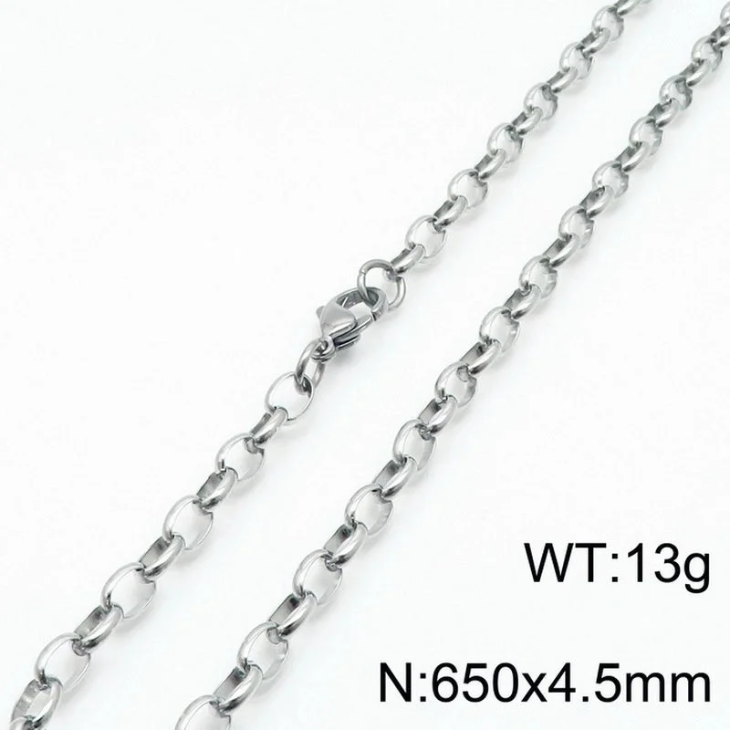 Steel Color 650 * 4.5mm = Necklace KN197259-Z