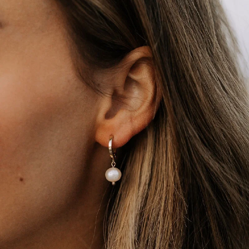 Silver and Gold Earrings-Bondi Pearl Earrings