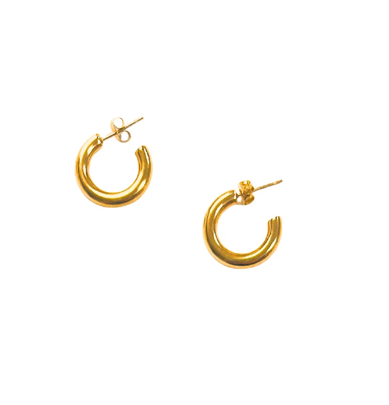 Unique Stud Earrings-The Small Gold Hoop Earrings