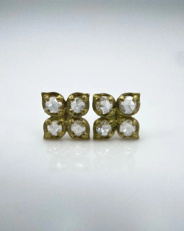 Elegant Stud Earrings-Adel Chefridi Flower Mosaic Stud Earrings