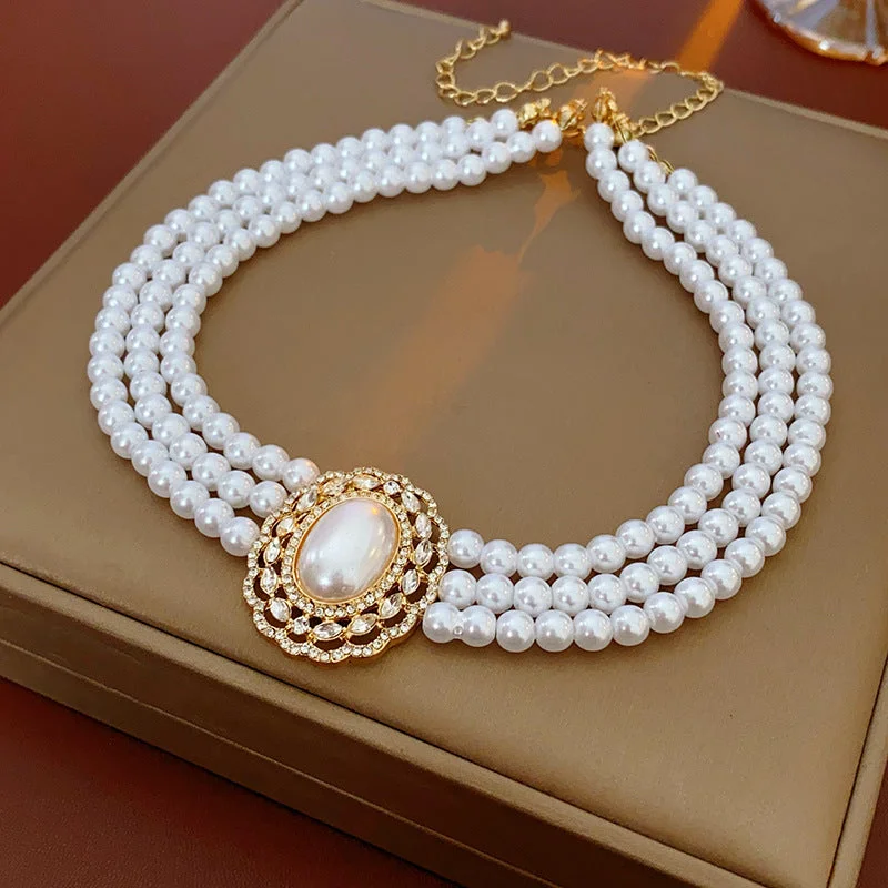 Necklace - Gold - Pearl 5mm