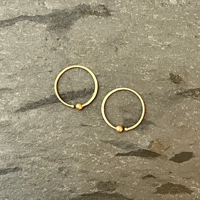 Oval Earrings-Small Loop Hoop Earrings