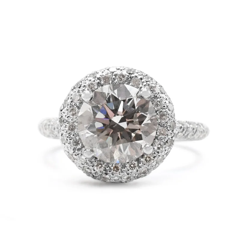 Stackable Engagement Rings-GIA Certificated Solitaire Diamond Ring