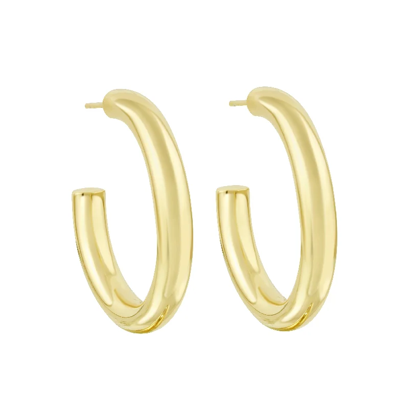 Large Fashion Earrings-Medium Chunky Hoop Earrings