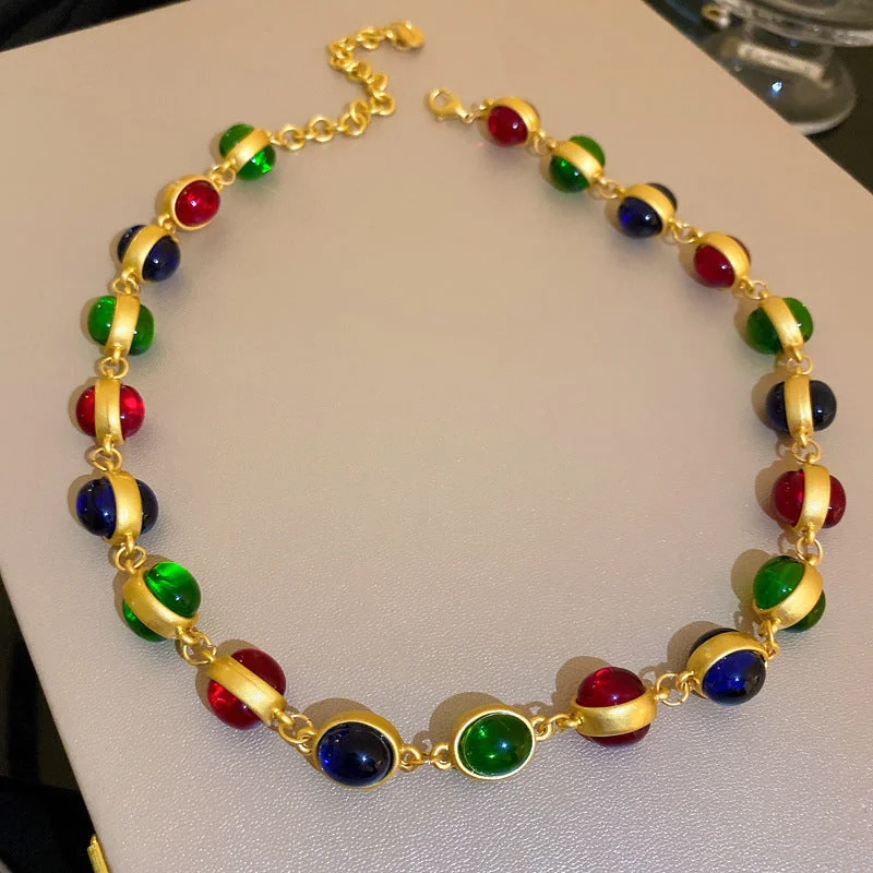 62 # Necklace - Colored Ellipse