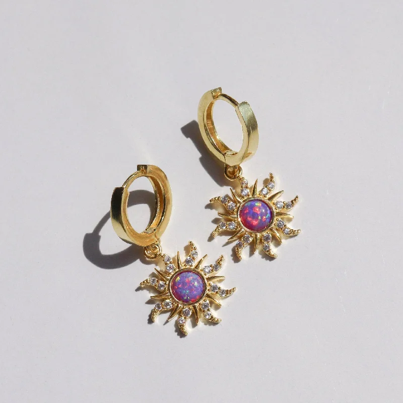 Gold purple Australian Treasure earrings