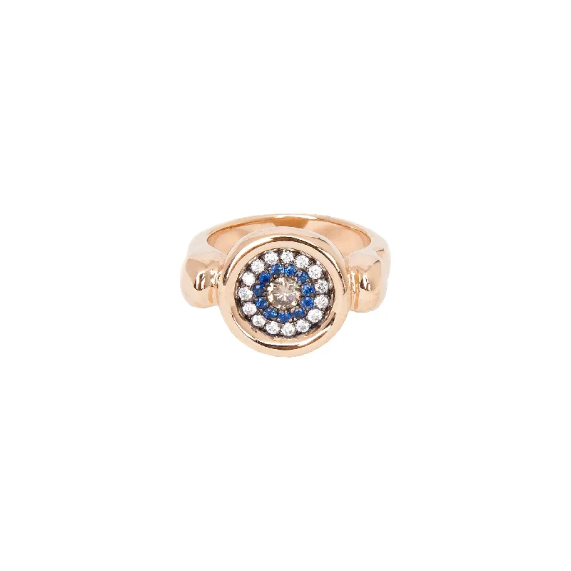 Women’s Fashion Rings-Evil Eye Signet Ring