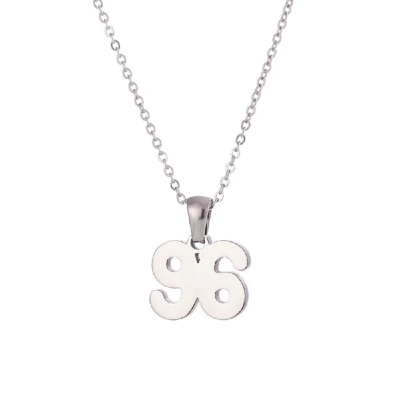 Classic Cut Year Necklace - Silver-96