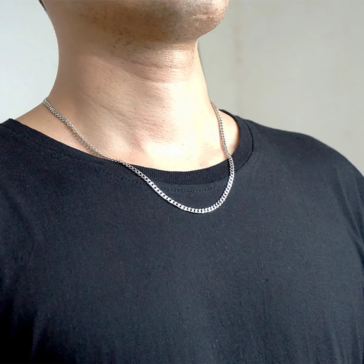 Titanium Steel Necklace (3.6mm Wide) (50cm Long)