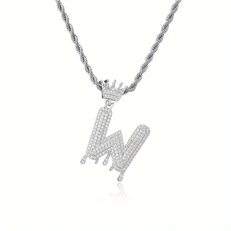 Silver|W Pendant without Chain