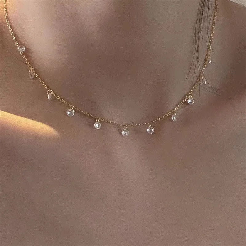 Zircon Gold Necklace