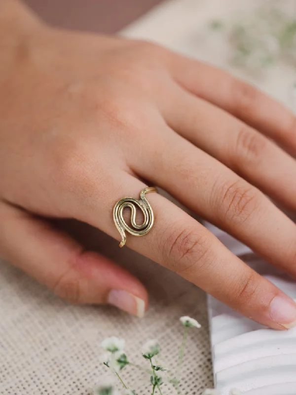 Birthstone Rings-Coil Spiral Brass Adjustable Ring (Anti Tarnish)