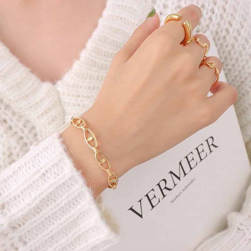 E299 Gold Bracelet 15+5cm