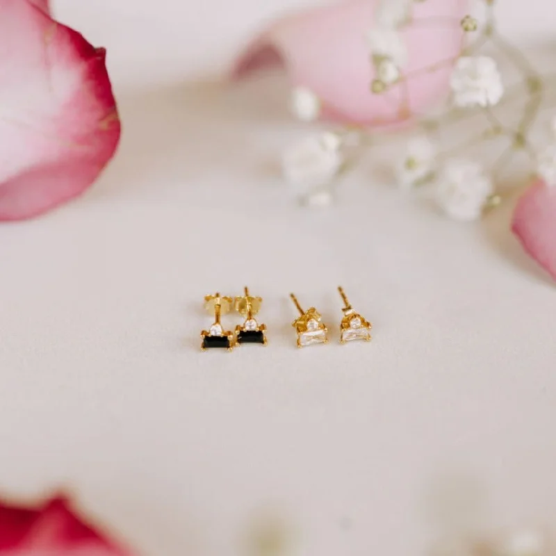 Black Pearl Earrings-Zoe Studs