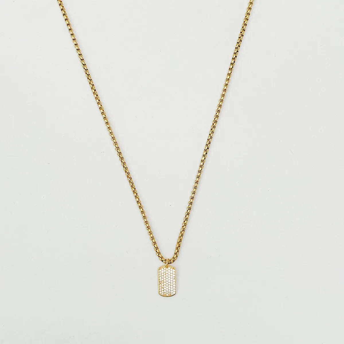 Gold Chain Gold Zircon Pendant