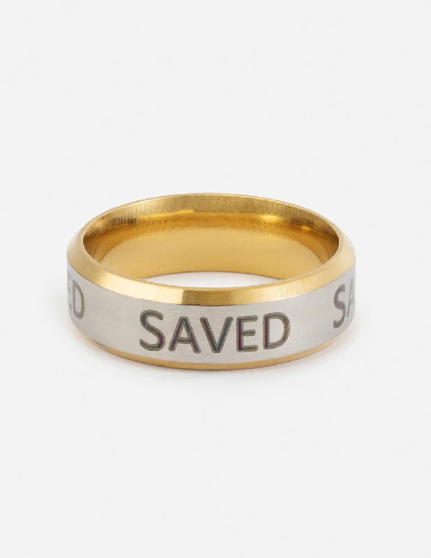 Designer Gold Rings-Saved Ring