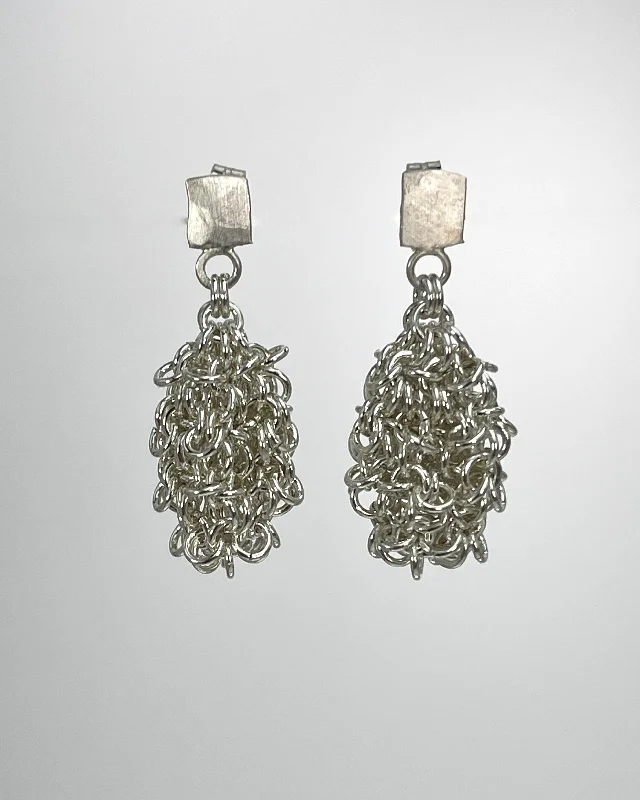 Artistic Silver Earrings-Alison Evans Silver Pod Earrings