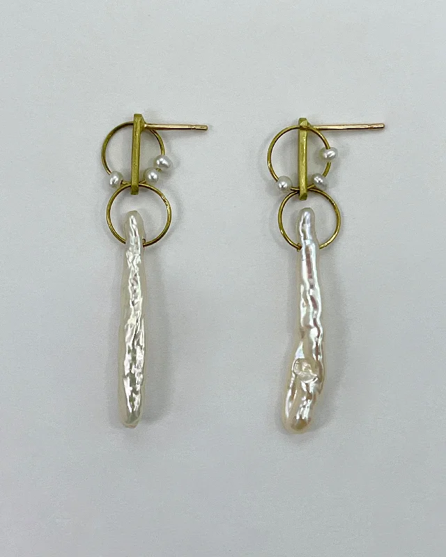 Drop Earrings-Heather Guidero Biwa Pearl Mini Tangle Earrings