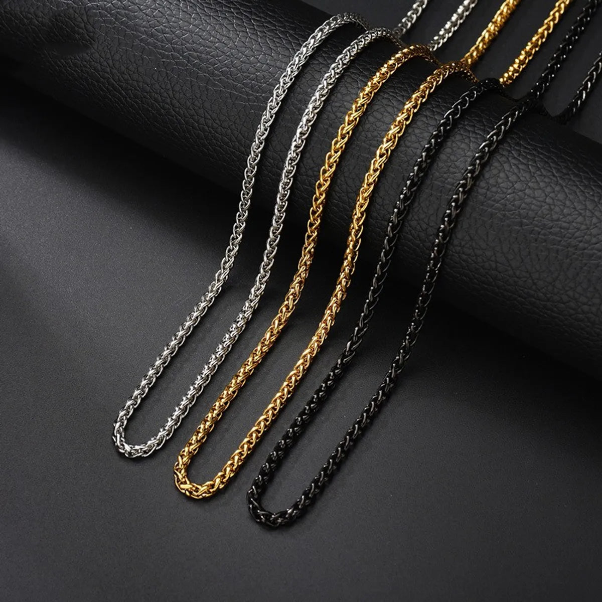 Simple Gold Necklaces-Fashion Geometric Stainless Steel Plating Necklace 1 Piece