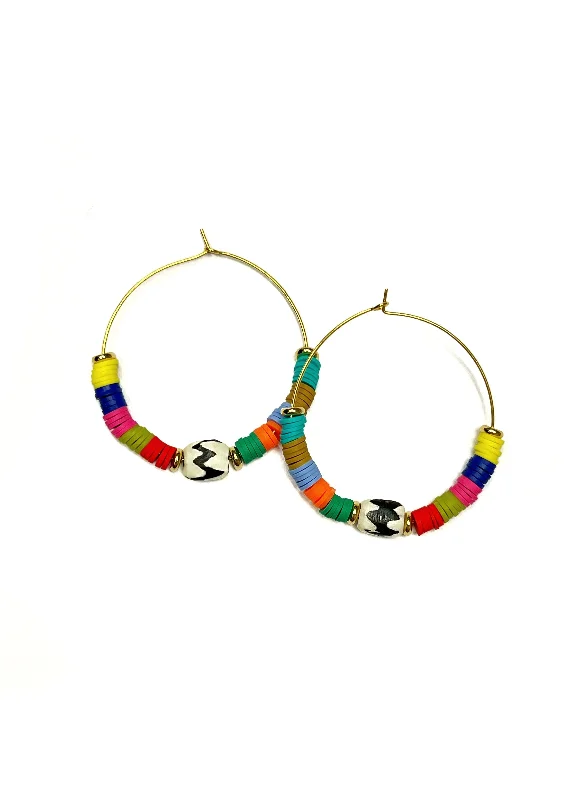 Two-Tone Hoop Earrings-Wales