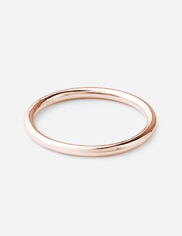 Signet Rings-Rose Gold Stacker Ring