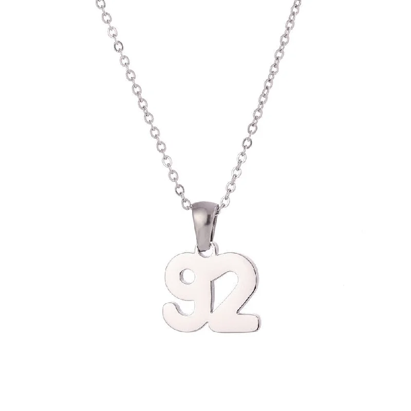 Classic Cut Year Necklace - Silver-92