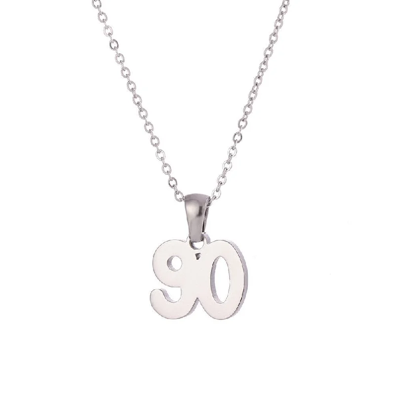 Classic Cut Year Necklace - Silver 90