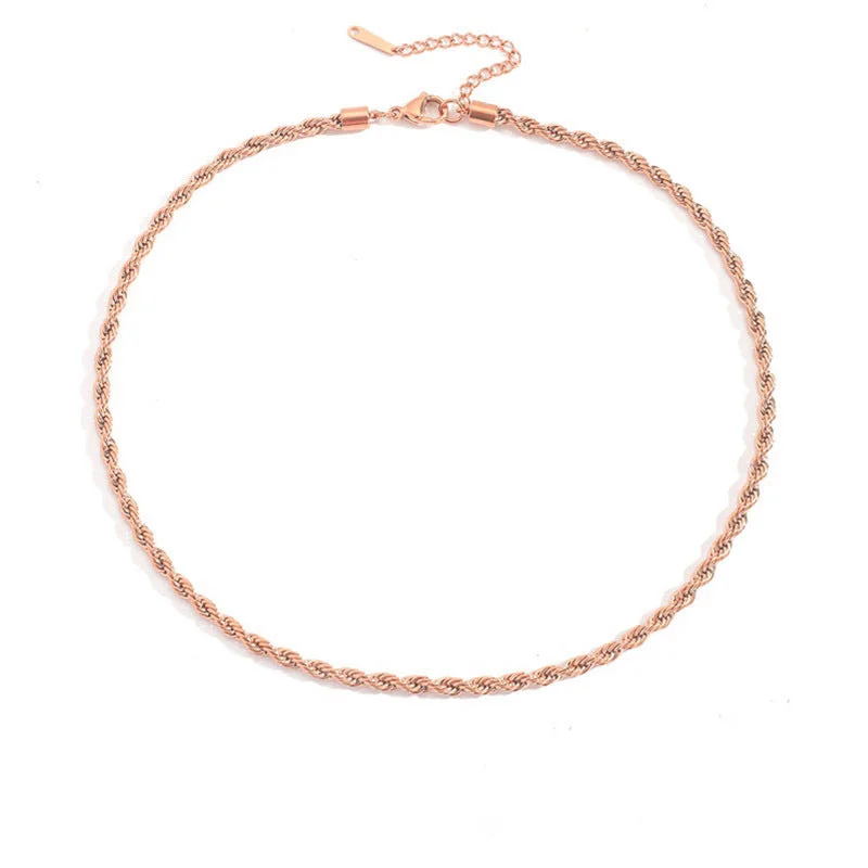 4mm Rose Gold-42 5cm-yx328 59