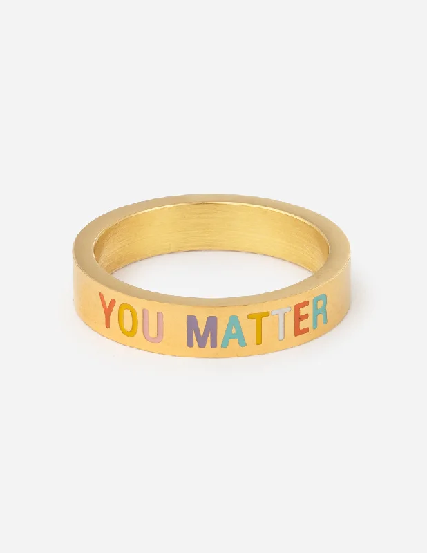 Vintage Platinum Rings-Gold You Matter Ring