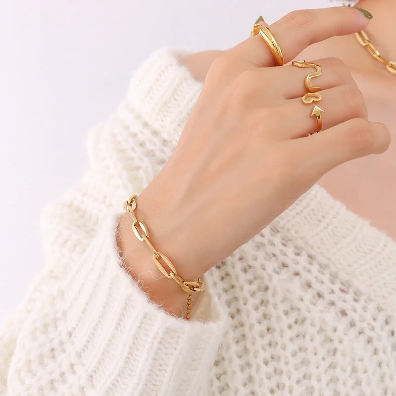 E301- Gold Bracelet 15+5cm