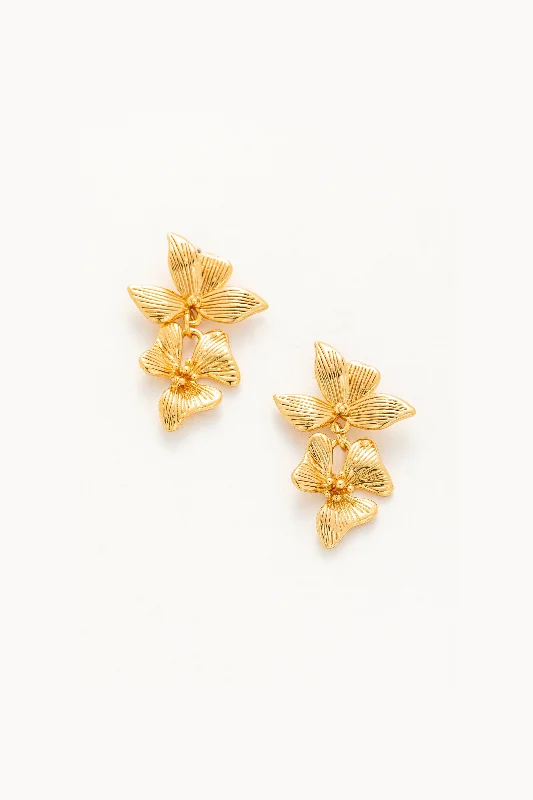 Delicate Drop Earrings-Daffodil Stud Earrings