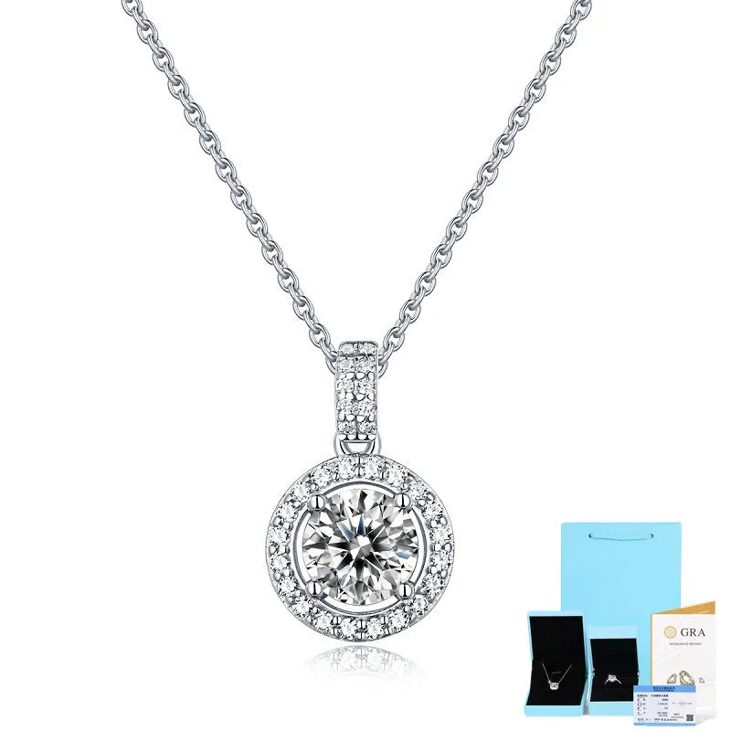 Round Cake Necklace 1ct (Gift Box Certificate)