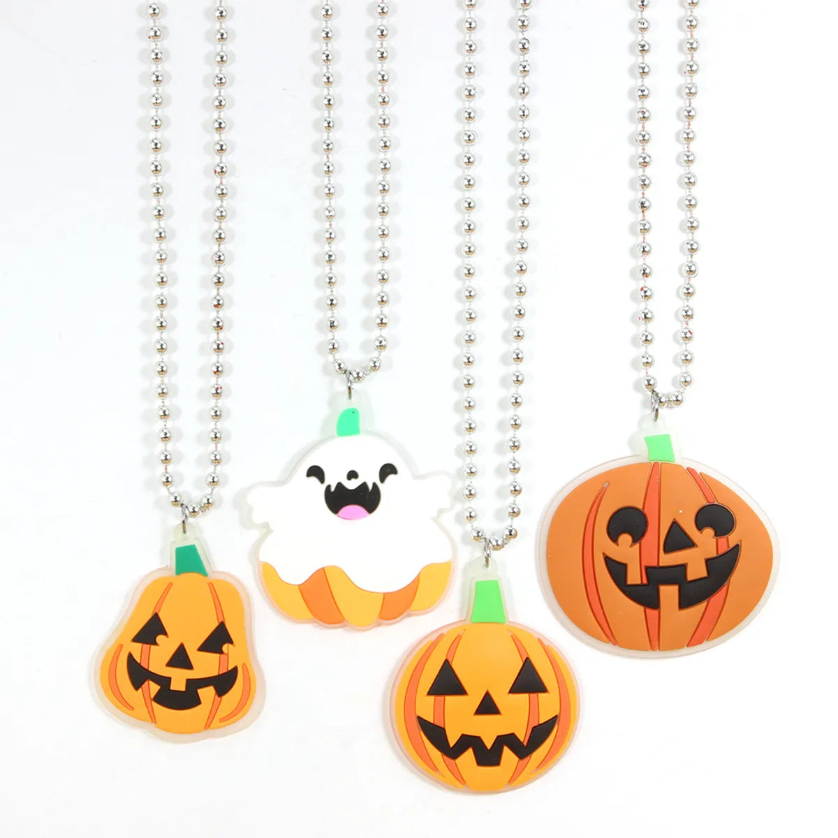 Chakra Necklaces-Cute Pumpkin PVC Halloween Unisex Pendant Necklace