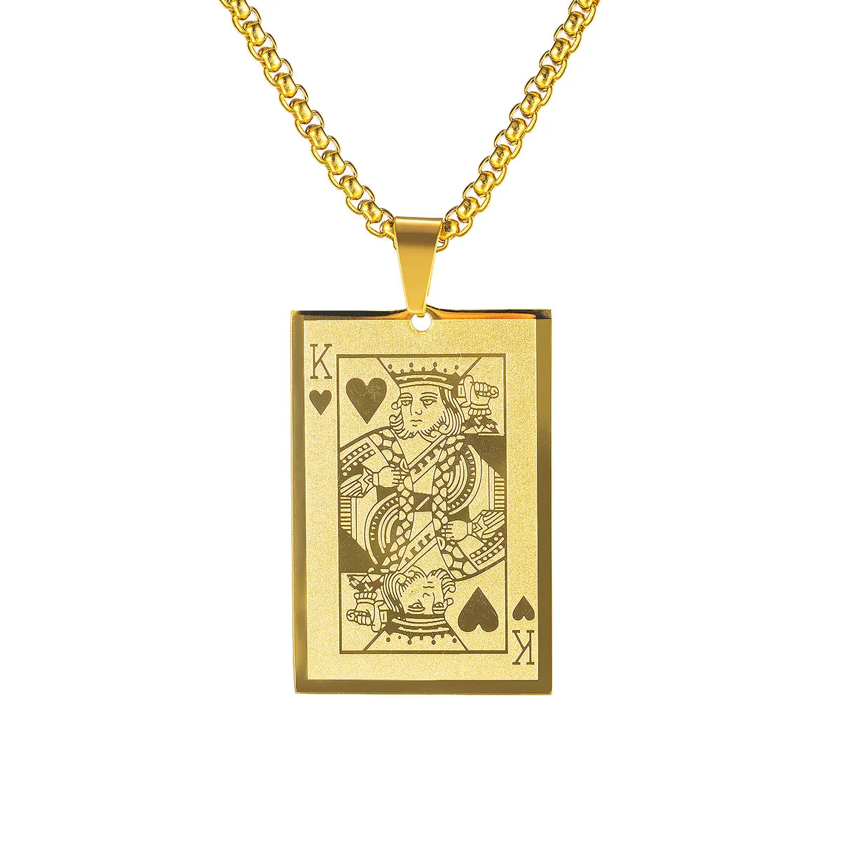 [1704] Gold Single Pendant without Necklace