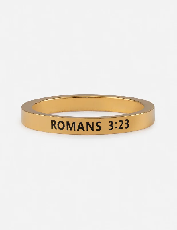 Titanium Rings-Romans 3:23 Ring