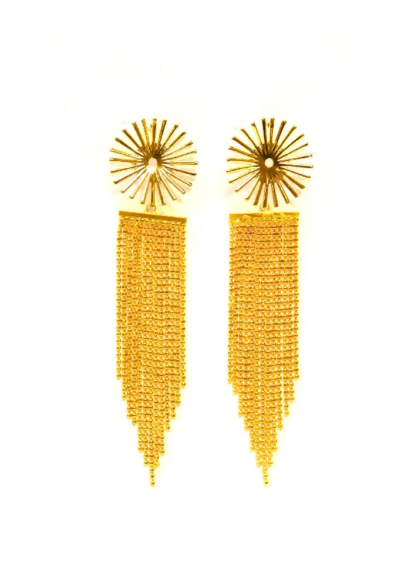 Gold Stud Hoop Earrings-Eveline